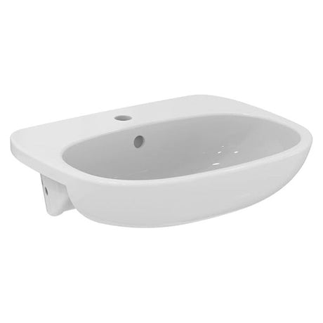 Ideal Standard Tesi Semi - Countertop Washbasin 1TH 550mm - White - T010001 - TAP 'N' SHOWER