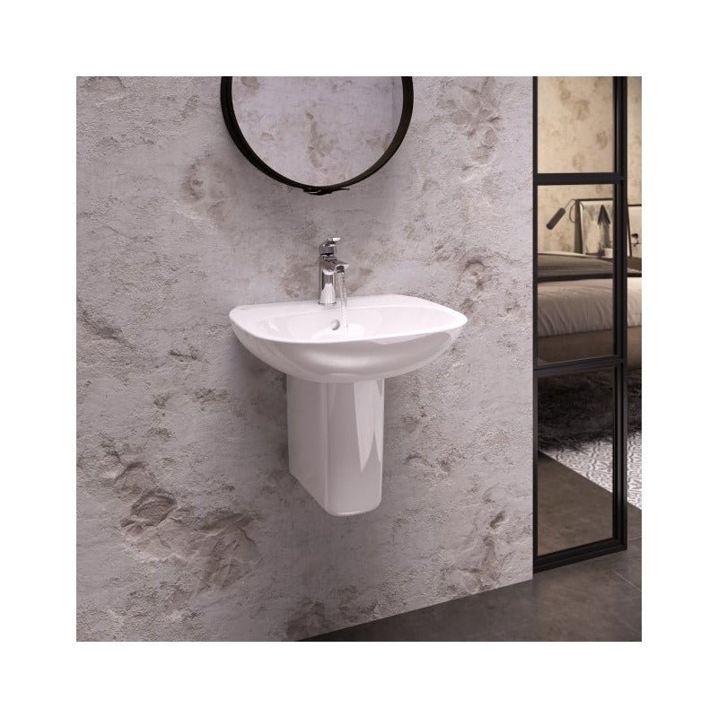 Ideal Standard Tesi Semi Pedestal - White - T357301 - TAP 'N' SHOWER