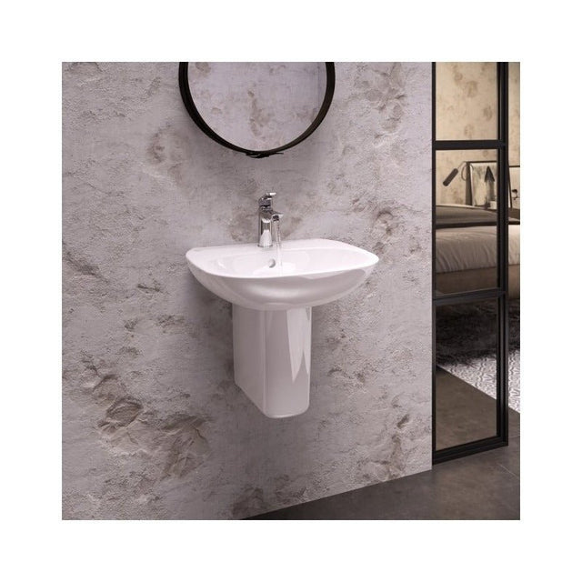 Ideal Standard Tesi Semi Pedestal - White - T357301 - TAP 'N' SHOWER
