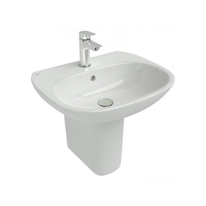 Ideal Standard Tesi Semi Pedestal - White - T357301 - TAP 'N' SHOWER