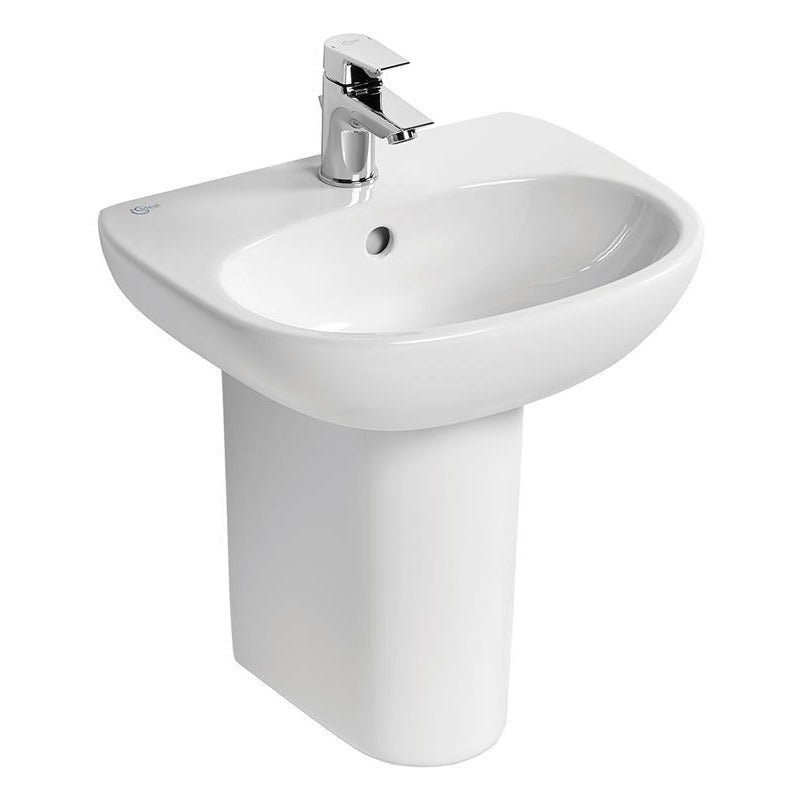 Ideal Standard Tesi Small Semi Pedestal - White - T352001 - TAP 'N' SHOWER