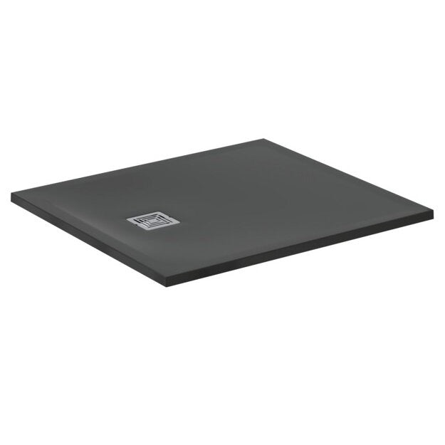 Ideal Standard Ultra Flat S + 1000 x 900mm Shower Tray - Jet Black - T5607FV - TAP 'N' SHOWER