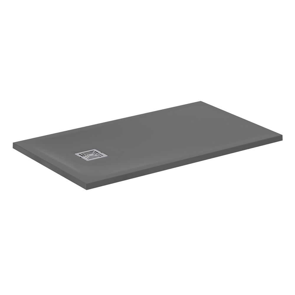 Ideal Standard Ultra Flat S + 1200 x 700mm Shower Tray - Concrete Grey - T5603FS - TAP 'N' SHOWER