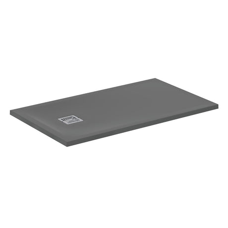 Ideal Standard Ultra Flat S + 1200 x 700mm Shower Tray - Concrete Grey - T5603FS - TAP 'N' SHOWER