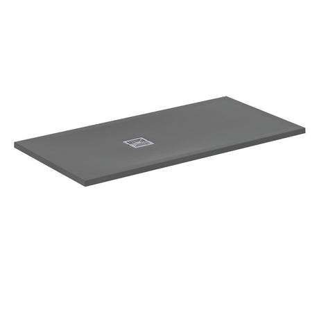 Ideal Standard Ultra Flat S + 1400 x 700mm Shower Tray - Concrete Grey - T5613FS - TAP 'N' SHOWER