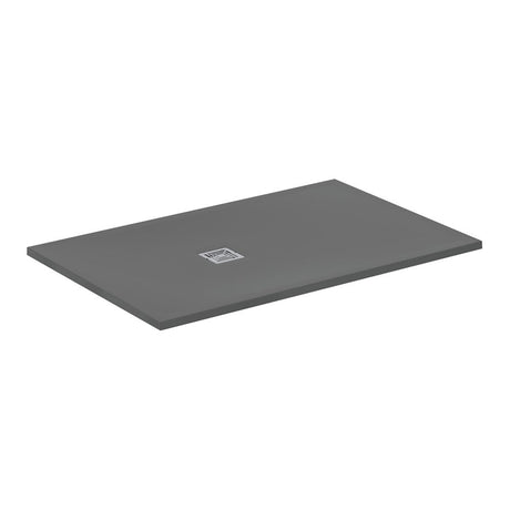 Ideal Standard Ultra Flat S + 1400 x 900mm Shower Tray - Concrete Grey - T5598FS - TAP 'N' SHOWER