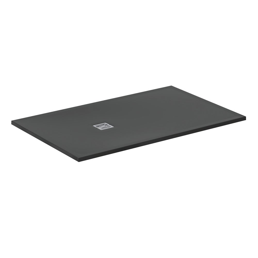 Ideal Standard Ultra Flat S + 1600 x 1000mm Shower Tray - Jet Black - T5610FV - TAP 'N' SHOWER