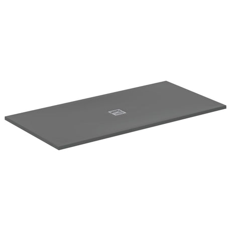 Ideal Standard Ultra Flat S + 1800 x 900mm Shower Tray - Concrete Grey - T5609FS - TAP 'N' SHOWER