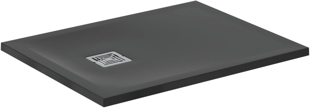 Ideal Standard Ultra Flat S + 900 x 700mm Shower Tray - Jet Black - T5604FV - TAP 'N' SHOWER