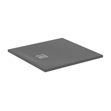 Ideal Standard Ultra Flat S + 900 x 900mm Shower Tray - Concrete Grey - T5597FS - TAP 'N' SHOWER