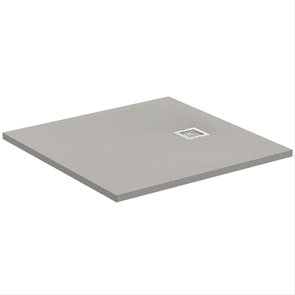 Ideal Standard Ultra Flat S Square Shower Tray - Concrete Grey - K8214FS