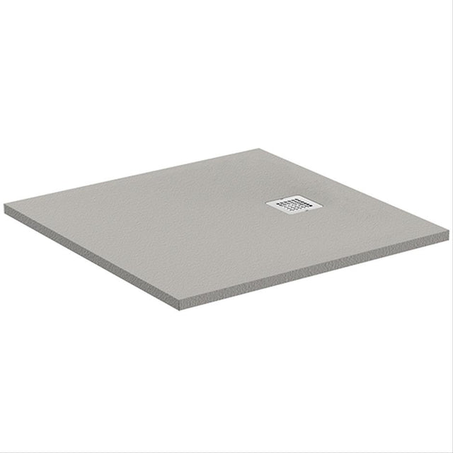 Ideal Standard Ultra Flat S Square Shower Tray - Concrete Grey - K8214FS