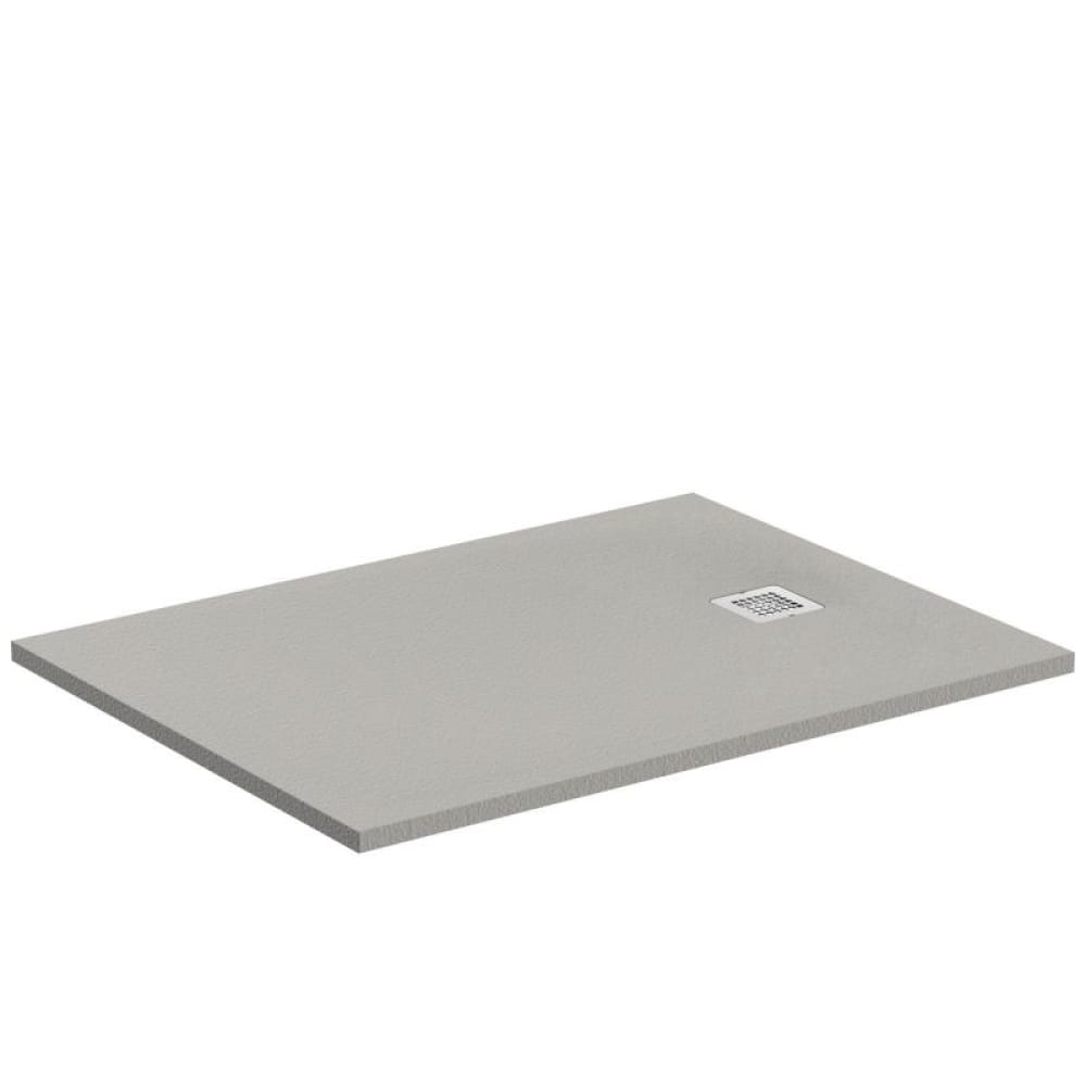 Ideal Standard Ultraflat Shower Tray 100x80 Concrete Grey Rectangle - K8219FS - TAP 'N' SHOWER