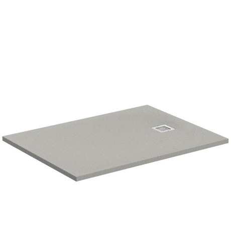 Ideal Standard Ultraflat Shower Tray 100x80 Concrete Grey Rectangle - K8219FS - TAP 'N' SHOWER