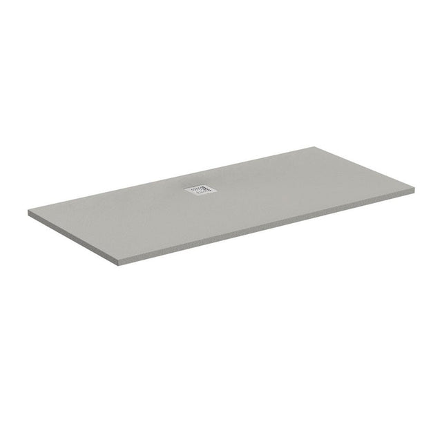 Ideal Standard Ultraflat Shower Tray 180x100 Concrete Grey Rectangle - K8320FS - TAP 'N' SHOWER