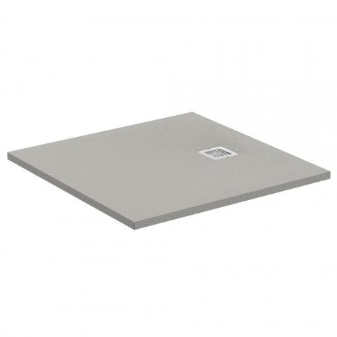 Ideal Standard Ultraflat Shower Tray 90x90 Concrete Grey Square - K8215FS - TAP 'N' SHOWER