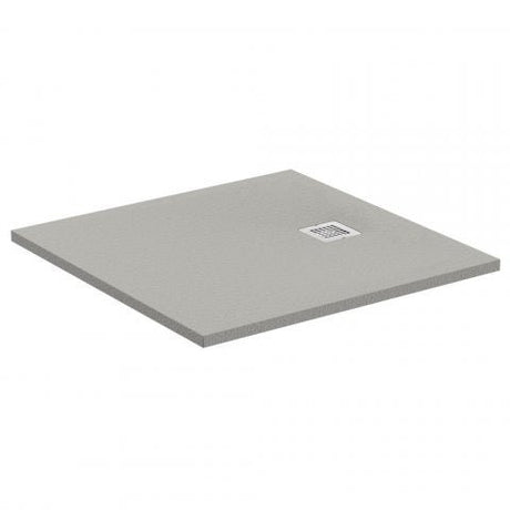 Ideal Standard Ultraflat Shower Tray 90x90 Concrete Grey Square - K8215FS - TAP 'N' SHOWER