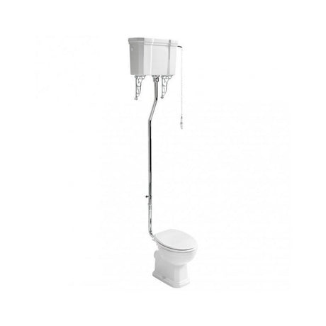Ideal Standard Waverley High Level Cistern With Chrome Flush Pipe - White - U470701 - TAP 'N' SHOWER