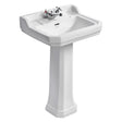 Ideal Standard Waverley Pedestal Basin With Overflow 560mm - White - U470201 - TAP 'N' SHOWER