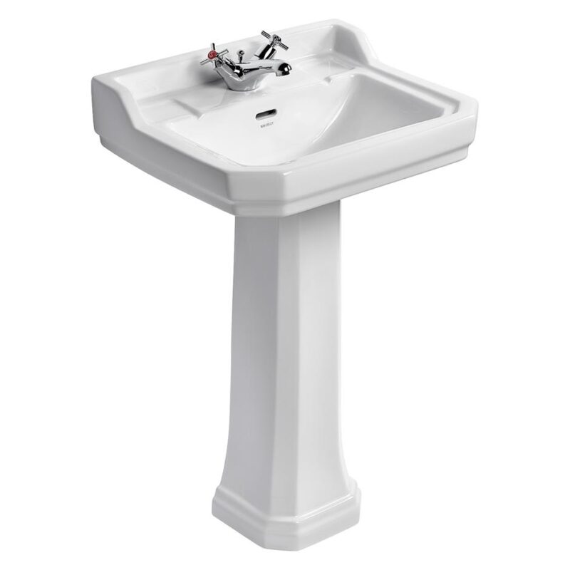 Ideal Standard Waverley Pedestal Basin With Overflow 560mm - White - U470201 - TAP 'N' SHOWER