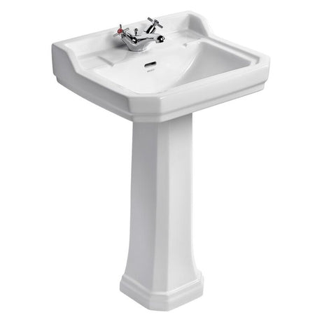 Ideal Standard Waverley Pedestal Basin With Overflow 560mm - White - U470201 - TAP 'N' SHOWER