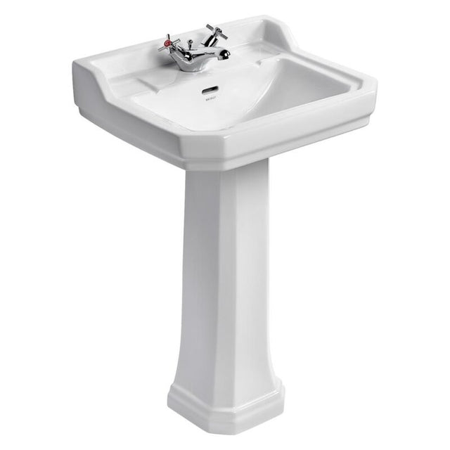 Ideal Standard Waverley Pedestal Basin With Overflow 560mm - White - U470201 - TAP 'N' SHOWER