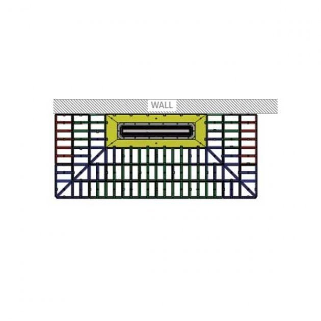 Impey Aqua-Grade Modern 400mm Linear Kit 1 Wall & 3 Falls for Tiled Floors 1800mm x 900mm - Multi Coloured - AG40L18090/3F