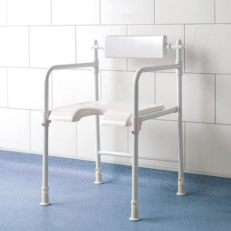 Impey Modern Freestanding Disability Shower Chair - White - S5
