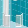Impey Elevate Left Handed Option H Corner Bi-Fold Half Height Door 1300mm x 800mm - White - EL-H-13080W-L