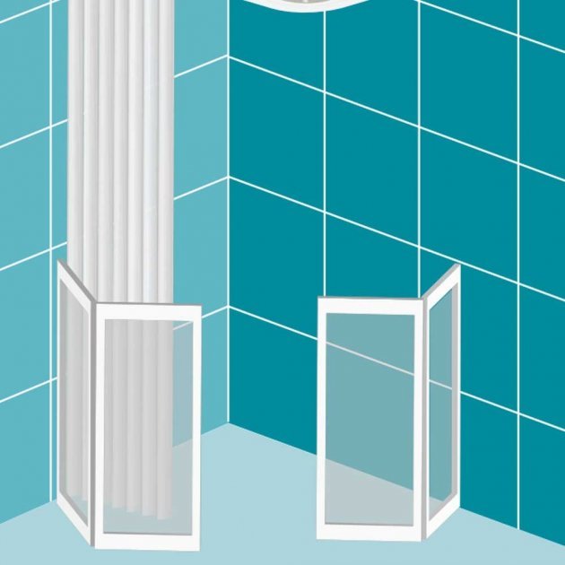 Impey Elevate Left Handed Option H Corner Bi-Fold Half Height Door 1300mm x 800mm - White - EL-H-13080W-L