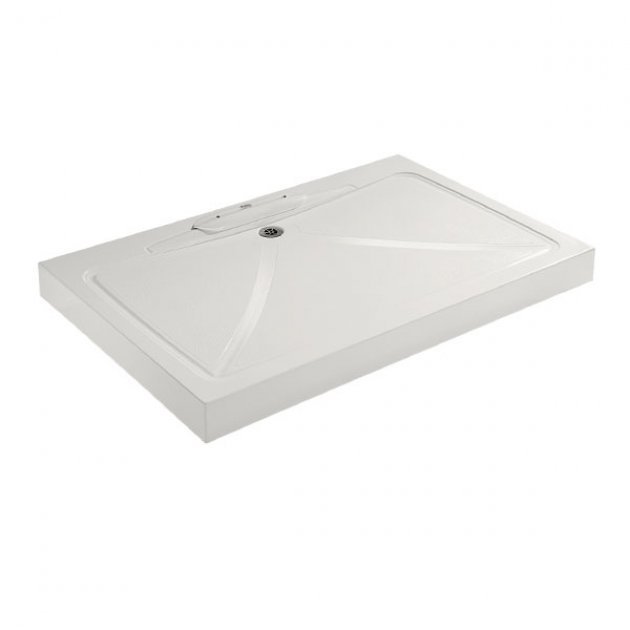 Impey Mendip Modern Rectangular Shower Tray with Waste 1250mm x 830mm - White - MEN201/C