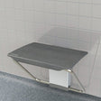 Impey Slimfold Stainless Steel Shower Bench - Black Granite - SFB250WBG