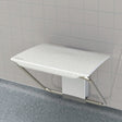Impey Slimfold Modern Stainless Steel Assisted Living Shower Bench - White - SFB250WWS