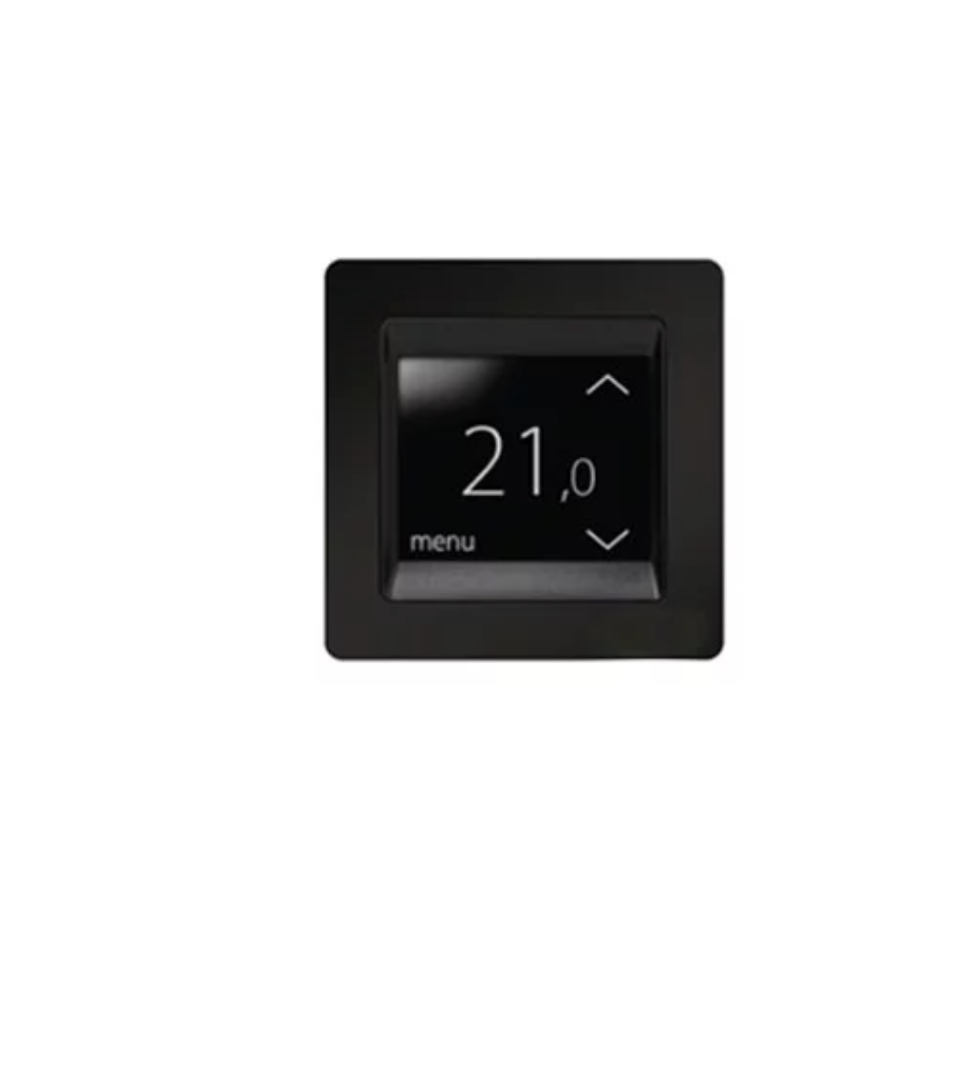 Impey TOUCH Thermostat timer in black for underfloor heating with digital temperature display