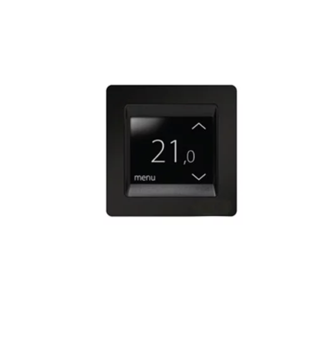 Impey TOUCH Thermostat timer in black for underfloor heating with digital temperature display