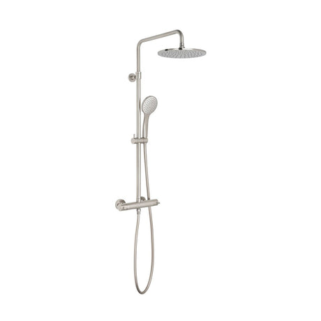 Vado Individual Thermostatic Exposed Bar Valve Shower Kit - Brushed Nickel - IND-149RRK-RO-BRN