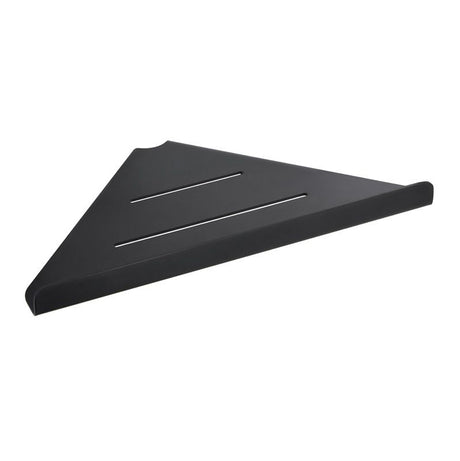 Vado Shama Wall Mounted Corner Bathroom Shelf - Brushed Black - IND - 18501 - BLK - TAP 'N' SHOWER