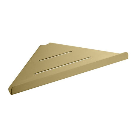 Vado Shama Wall Mounted Corner Bathroom Shelf - Brushed Gold - IND - 18501 - BRG - TAP 'N' SHOWER