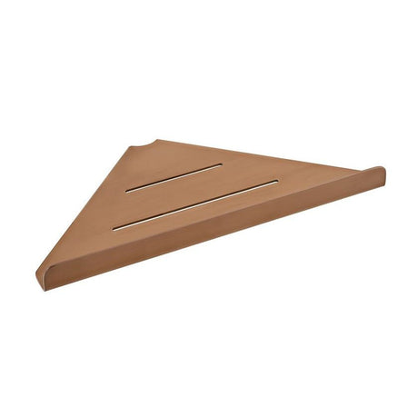 Vado Shama Wall Mounted Corner Bathroom Shelf - Brushed Bronze - IND - 18501 - BRZ - TAP 'N' SHOWER
