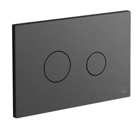 Vado Individual Round Dual Flush Plate - Brushed Black - IND-195-RO-BLK