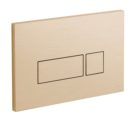 Vado Individual Square Dual Flush Plate - Brushed Gold - IND-195-SQ-BRG