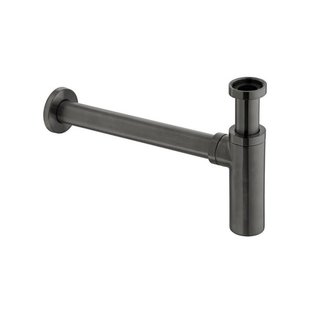 Vado Contemporary Round Bottle Trap 1.1/4” with 35mm Outlet - Brushed Black - IND-461/RO-BLK