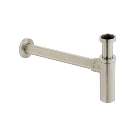 Vado Contemporary Round Bottle Trap 1.1/4” with 35mm Outlet - Brushed Nickel - IND-461/RO-BRN