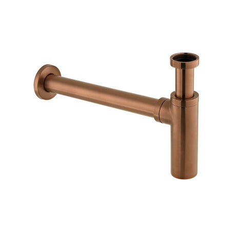 Vado Contemporary Round Bottle Trap 1.1/4” with 35mm Outlet - Brushed Bronze - IND-461/RO-BRZ
