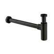Vado Contemporary Round Bottle Trap 1.1/4” with 35mm Outlet - Polished Black - IND-461/RO-PB