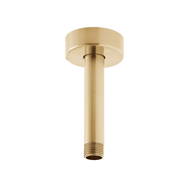 Vado Showering Solutions 4" Fixed Head Ceiling Mounting Shower Arm 100mm - Brushed Gold - IND - CMA/RO/4IN - BRG - TAP 'N' SHOWER