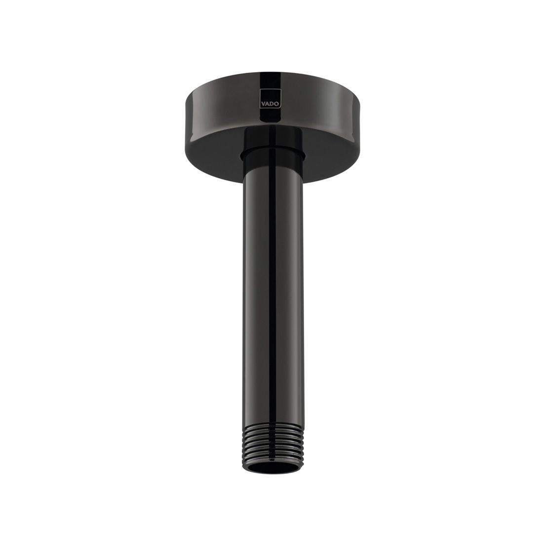 Vado Omika Noir 4" Fixed Head Ceiling Mounting Shower Arm 100mm - Polished Black - IND - CMA/RO/4IN - PB - TAP 'N' SHOWER