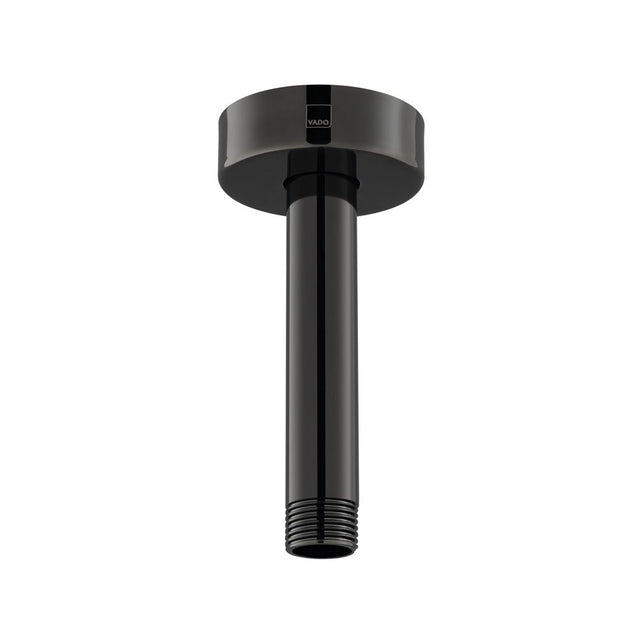 Vado Omika Noir 4" Fixed Head Ceiling Mounting Shower Arm 100mm - Polished Black - IND - CMA/RO/4IN - PB - TAP 'N' SHOWER