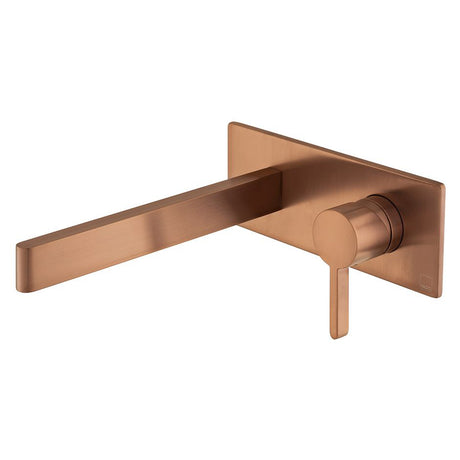 Vado Edit Wall Mounted Basin Mixer Tap With 200mm Spout - Brushed Bronze  - IND-EDI109S/A-BRZ