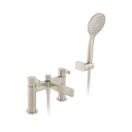 Vado Edit Bath Mixer Tap With Shower Kit - Brushed Nickel - IND-EDI130+K-BRN